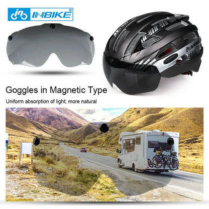 Cycling Helmet with Goggles Ultralight